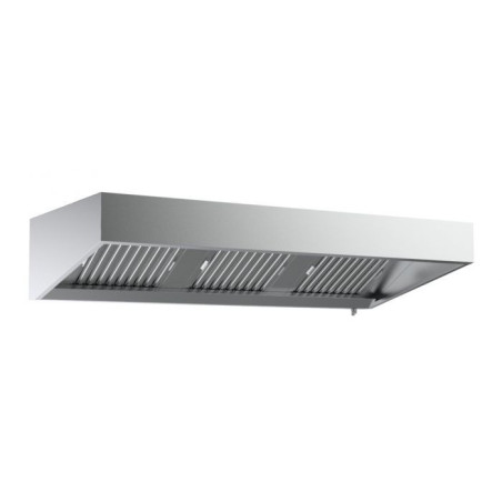 Wandhaube Tiefe 1100-1600mm mit LED - Edelstahl AISI 430