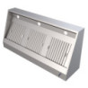 Wall-Mounted Hood Depth 1100-1600mm with LED - AISI 430 Stainless Steel