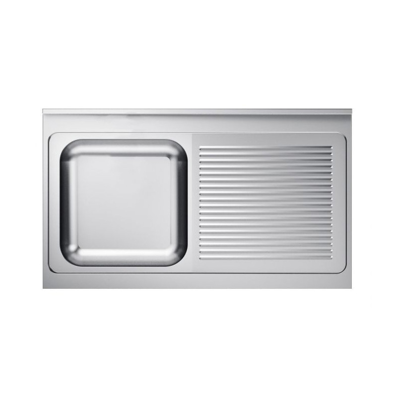 1 Bowl Stainless Steel Sink with Right Drainer - Robust for Pro Kitchen