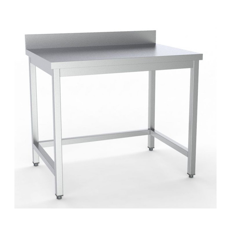 Stainless steel table with backsplash - L 800 x D 600 mm by CombiSteel: Robust and hygienic