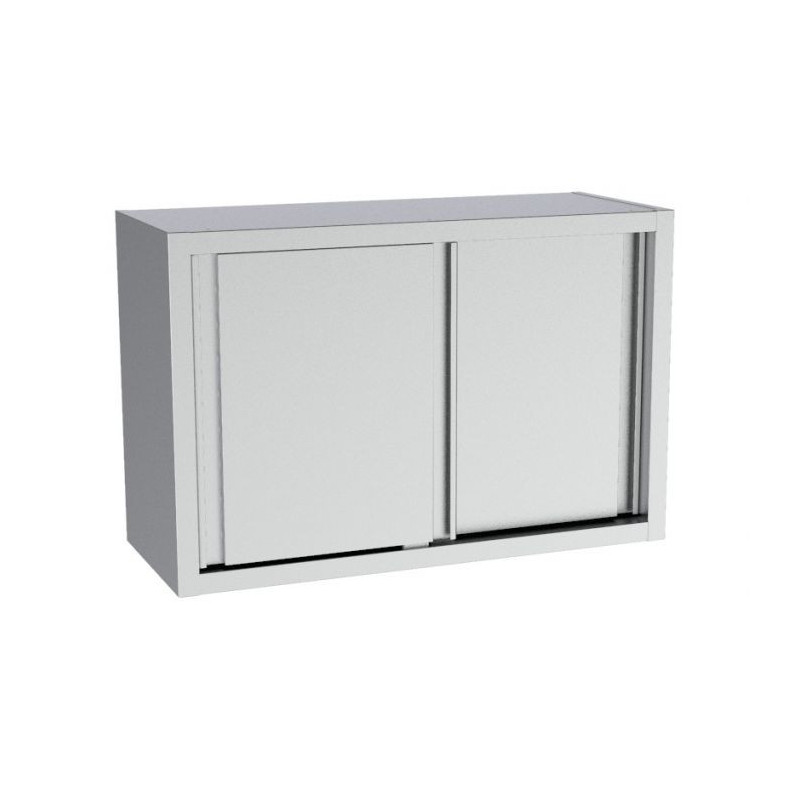 Wall Cabinet with Sliding Doors 1800mm in Stainless Steel - Efficient Storage