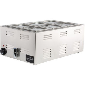 Bain-Marie avec Robinet de Vidange - GN 1/1 | CombiSteel: Chauffe homogène et fiable