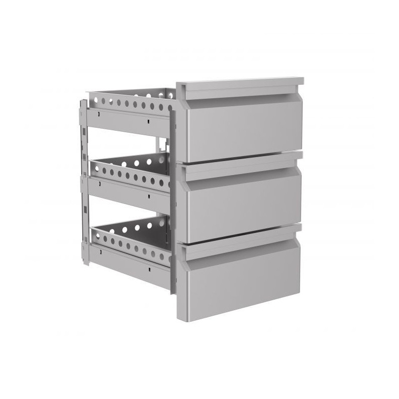 Block 3 Monobloc Drawers for Refrigerated Table - CombiSteel Quality