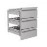 Block 3 Monobloc Drawers for Refrigerated Table - CombiSteel Quality