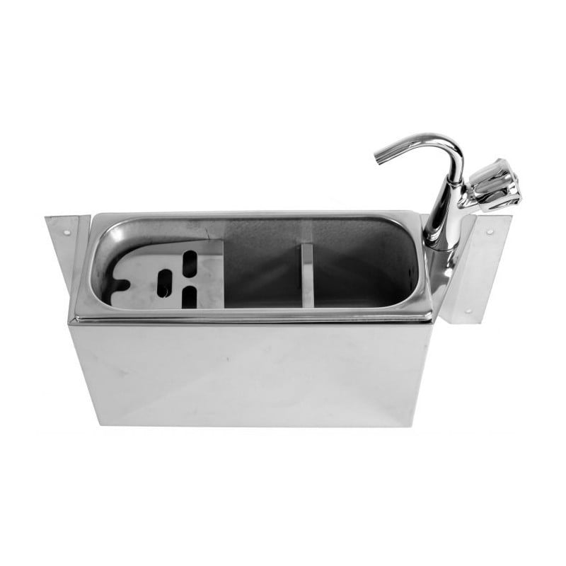 Ice Cream Spoon Sink with Faucet and Water Connection - CombiSteel