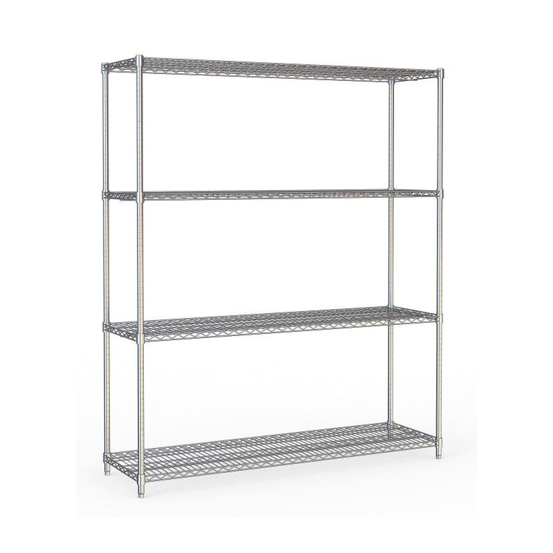 4-Tier Detachable Shelf - Chrome Steel - Combisteel