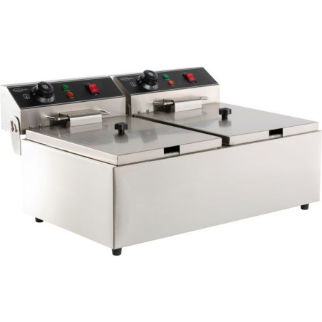 Friteuse Electrique Professionnelle 2 x 6 L - CombiSteel