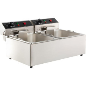 Professional Electric Deep Fryer 2 x 6 L - CombiSteel