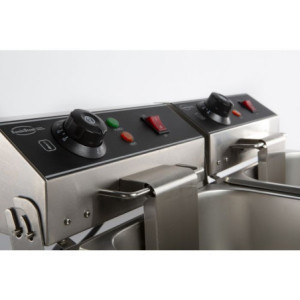 Professional Electric Deep Fryer 2 x 6 L - CombiSteel