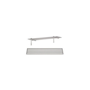 Stainless Steel Barred Wall Shelf - Wall Supports in Steel