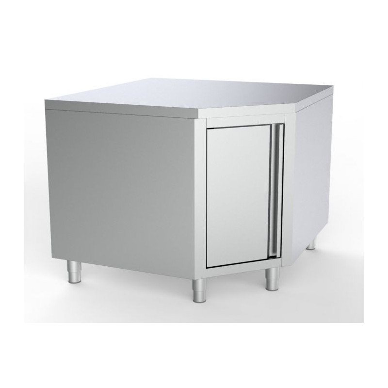 Meuble Inox Bas Angulaire - L 1000 x P 700 mm | CombiSteel | Rangement professionnel