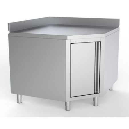 Low Angular Stainless Steel Furniture with Backsplash - Professional Quality & Optimal Ergonomics