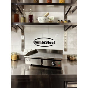 Elektrische Glatte Grillplatte - Edelstahl AISI 430 - 73 cm Combisteel