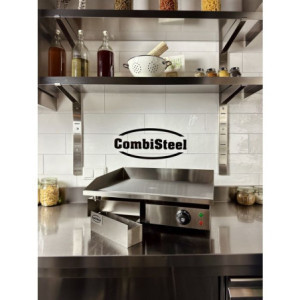 Elektrische Glatte Grillplatte - Edelstahl AISI 430 - 73 cm Combisteel