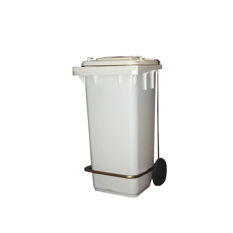 White Pedal Bin 120L - CombiSteel | Professional Kitchen