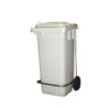 Poubelle Blanche à Pédale - 240 L pour Cuisine Professionnelle