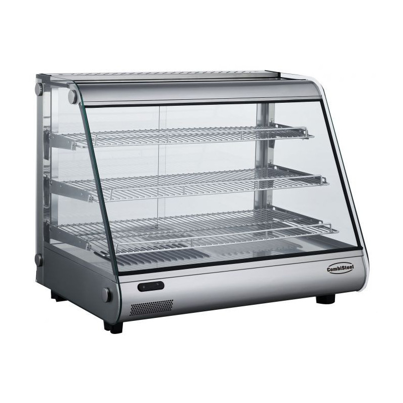 Vitrine Chauffante Professionnelle CombiSteel - 160 L en Acier Inoxydable