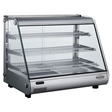 Vitrine Chauffante Professionnelle CombiSteel - 160 L en Acier Inoxydable