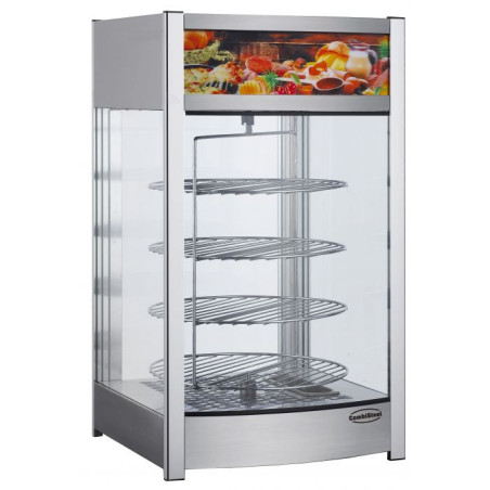 Vitrine chauffante rotative 97L en acier inoxydable - CombiSteel