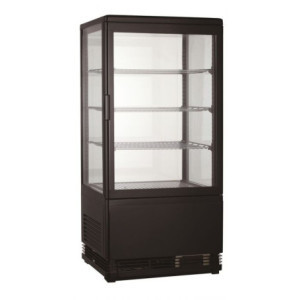 Black Refrigerated Display Case - 68L - CombiSteel: Optimal Presentation and Preservation