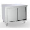 Meuble Inox Bas 2 Portes - Dimensions 1600x600 - Inox AISI 430