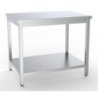 Stainless Steel Table with Shelf - L 2000 x D 600 mm