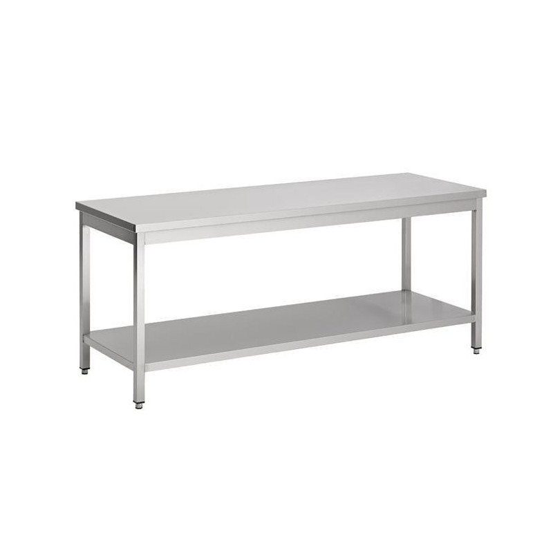 Stainless Steel Table with Shelf - High Quality Furniture - Space Saving