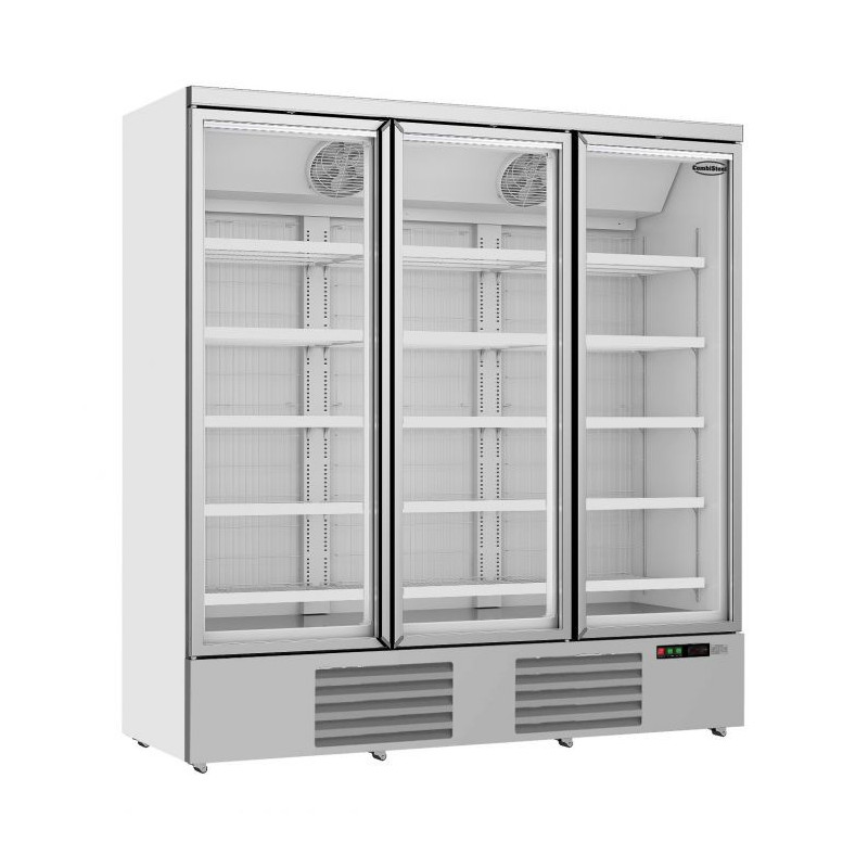 Refrigerated Display Case Stainless Steel 3 Glass Doors - 1450 L CombisteelSEO: Negative stainless steel refrigerated display ca