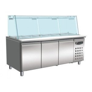 3-Door Saladette - 5 GN 1/1 Containers - 456 L - CombiSteel