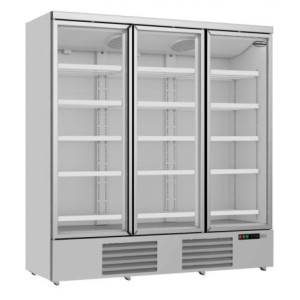 Positive Kühlschrankvitrine aus Edelstahl - 3 Glastüren - 1530 L - CombiSteel