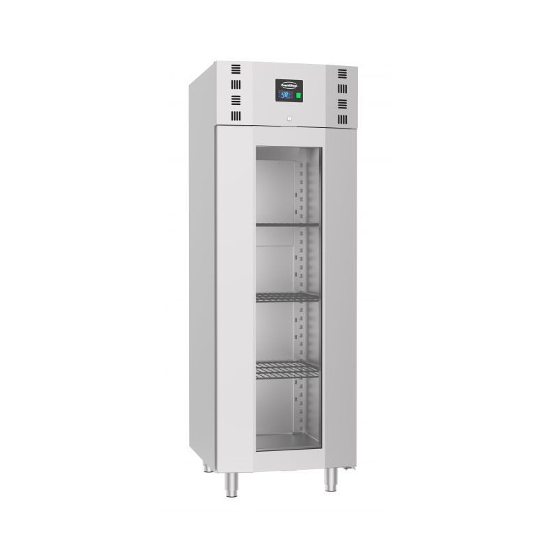 Stainless Steel Glass Door Negative Refrigerated Cabinet 700 L - CombiSteel