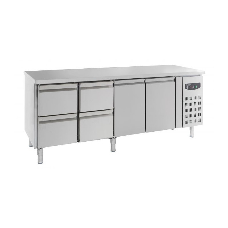 Refrigerated Positive Table GN 1/1 - CombiSteel - 553 L, 2 Doors, 4 Drawers