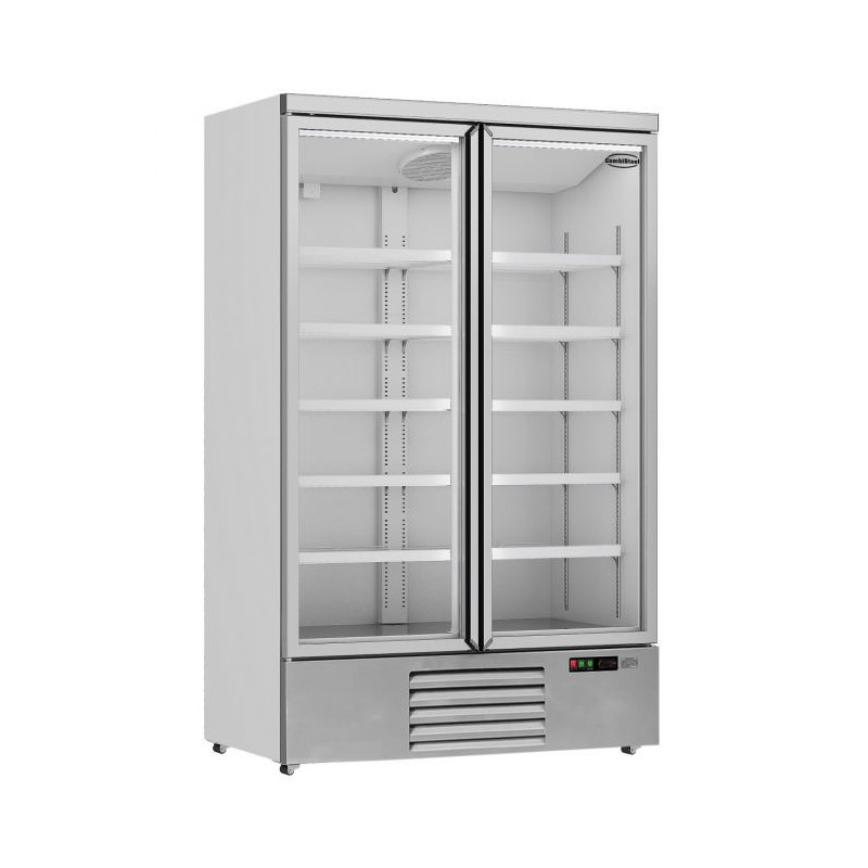 Positive Stainless Steel Refrigerated Cabinet 2 Glass Doors 1000 L CombiSteel