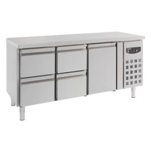 Positive Kühltisch GN 1/1 mit 1 Tür und 4 Schubladen - 417 L - CombiSteel