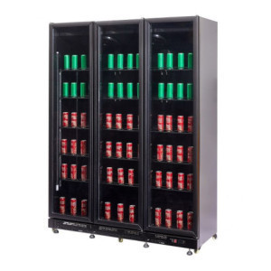 Positive Refrigerated Display Case with 3 Glass Doors - 1200 L - CombiSteel