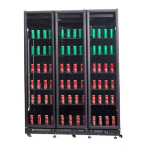 Positive Kühlvitrine mit 3 Glastüren - 1200 L - CombiSteel