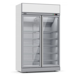 Positive Kühlvitrine mit 2 Glastüren - 1000 L - CombiSteel