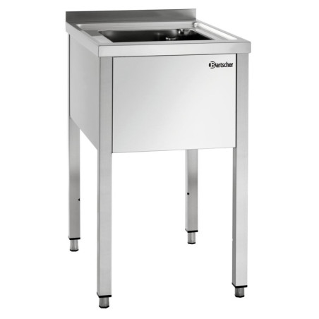 Dive into a 1 basin Bartscher stainless steel sink for a spotless professional kitchen.