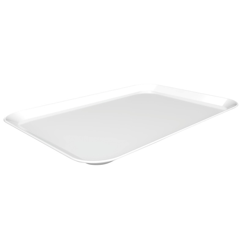 Presentation dish 17W-280x420 in white melamine - Bartscher