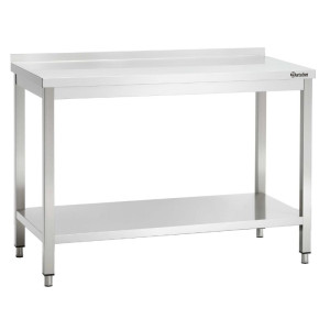 Professional stainless steel table for catering kitchen