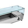 Refrigerated Countertop Saladette with Glass - 9 x GN 1/4 Dynasteel | Quality and Practicality