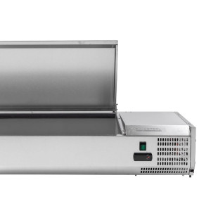 Refrigerated Saladette to Place Stainless Steel Lid - 3 x GN 1/3 + 1 x GN 1/2 - Dynasteel