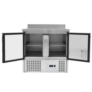 Positive Refrigerated Table GN 1/1 With Backsplash - 2 Doors - Dynasteel