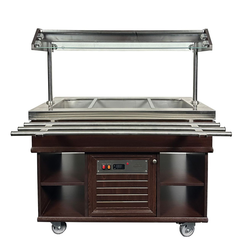 Buffet Warm CombiSteel - Edelstahl GN 1/1 & LED-Beleuchtung