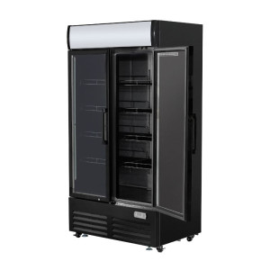 Refrigerated Beverage Display Case - 2 Doors - 736 L with Canopy - Dynasteel