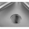 Spülbecken 1 Becken mit Rückwand und Regal - L 600 x T 700 mm - Dynasteel