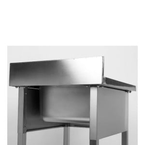 Spülbecken 1 Becken mit Rückwand und Regal - L 600 x T 700 mm - Dynasteel