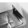 Spülbecken 1 Becken mit Rückwand und Regal - L 600 x T 700 mm - Dynasteel
