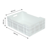 Vollkiste 40 L - 600 x 400 - Weiß - Gilac
