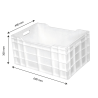 Vollkiste 60 L - 600 x 400 - Weiß - Gilac